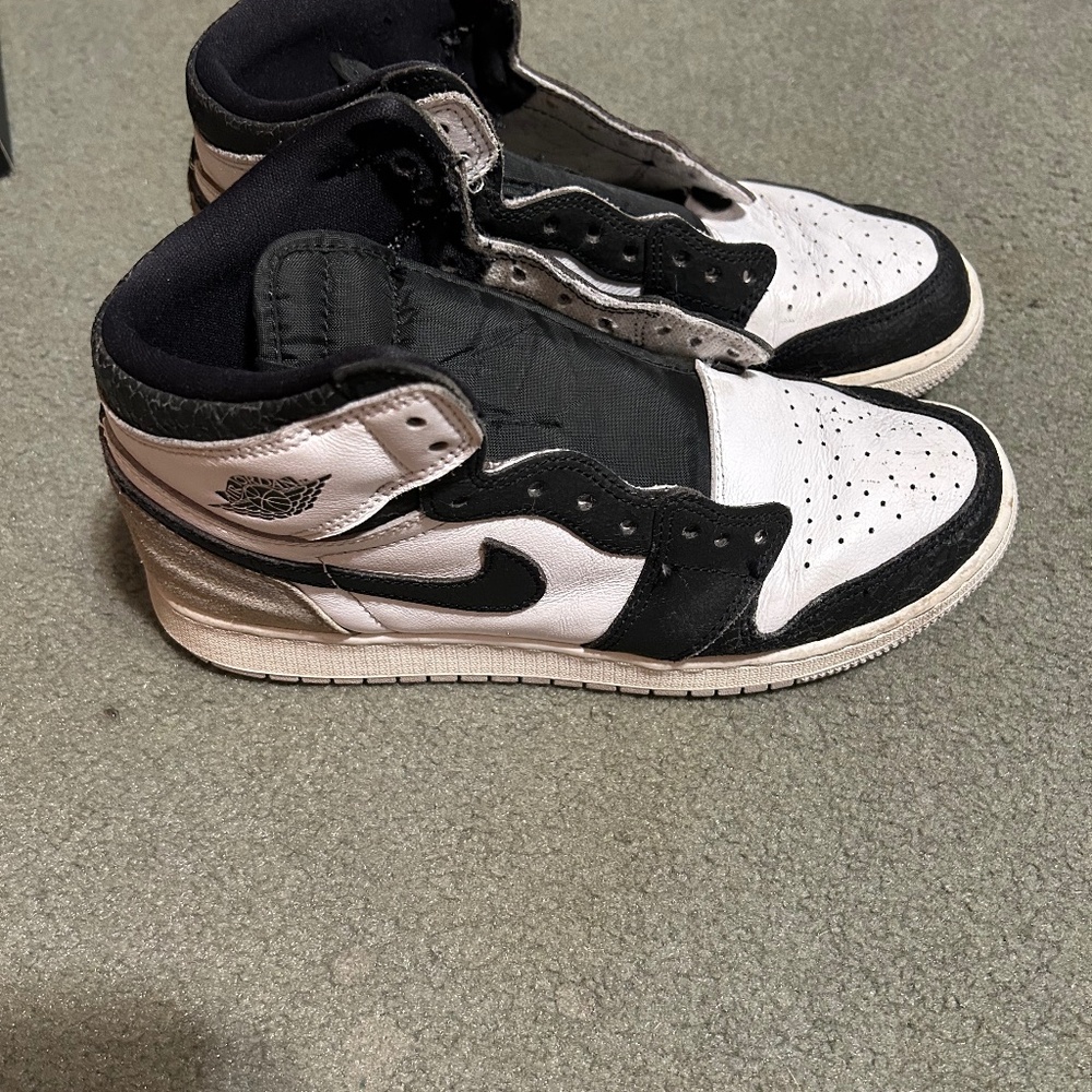 Nike Air Jordon Black and White High Top Sneakers